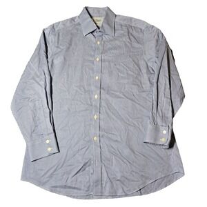 Charles Tyrwhitt Shirt Mens 16.5 33 Blue Button Up Long Sleeve Non Iron Slim Fit